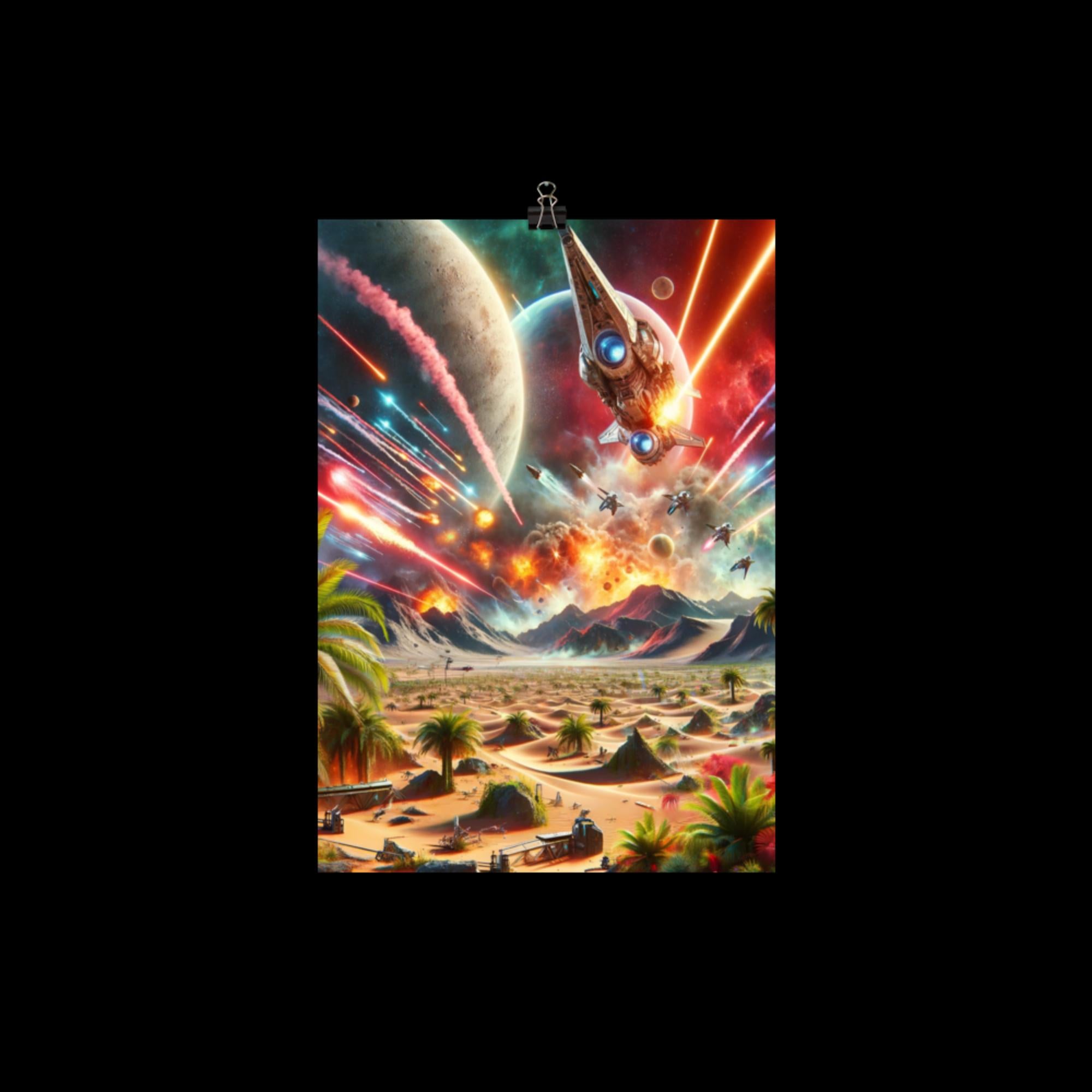 Desert Planet Space Battle - Poster