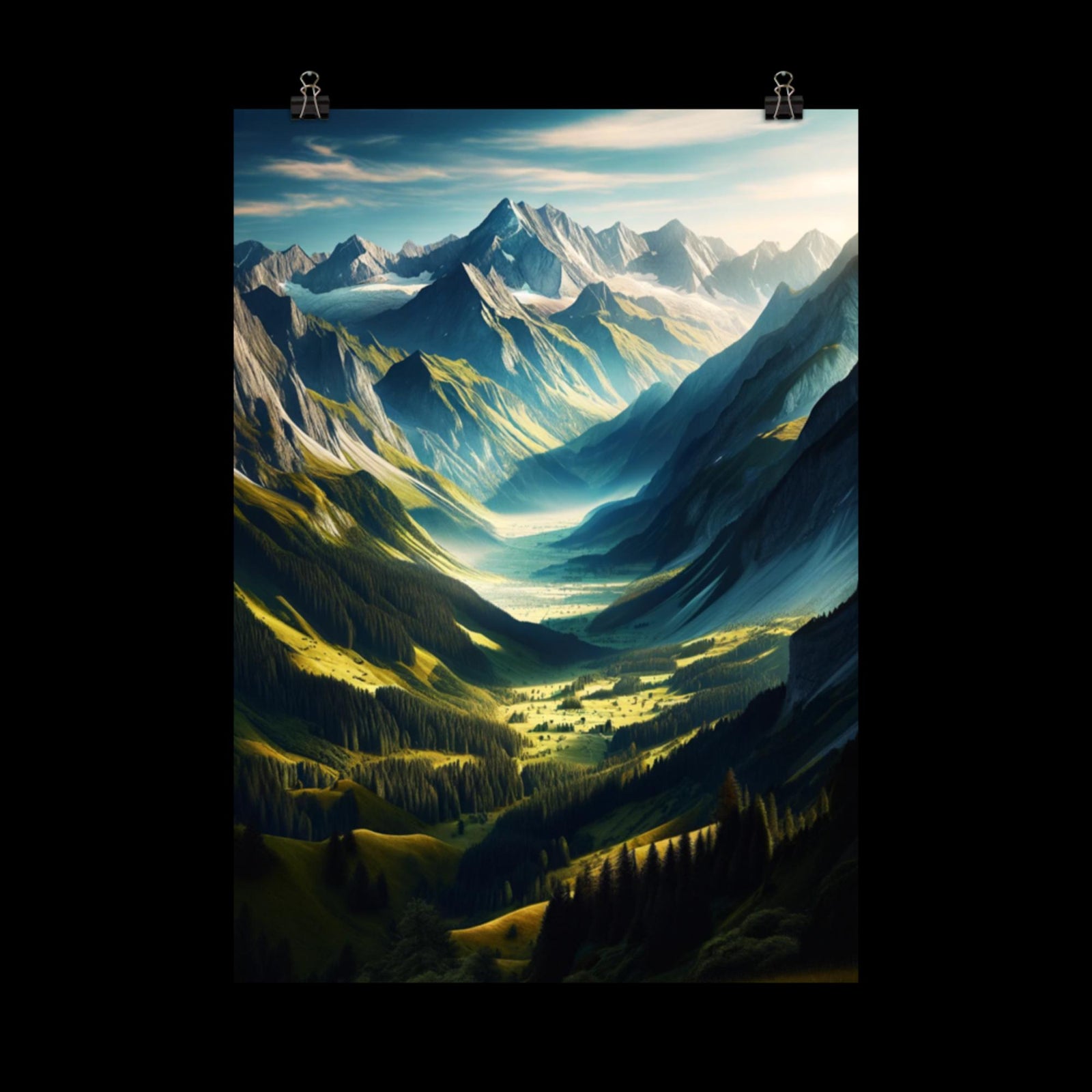 Mountains and Valleys - Poster