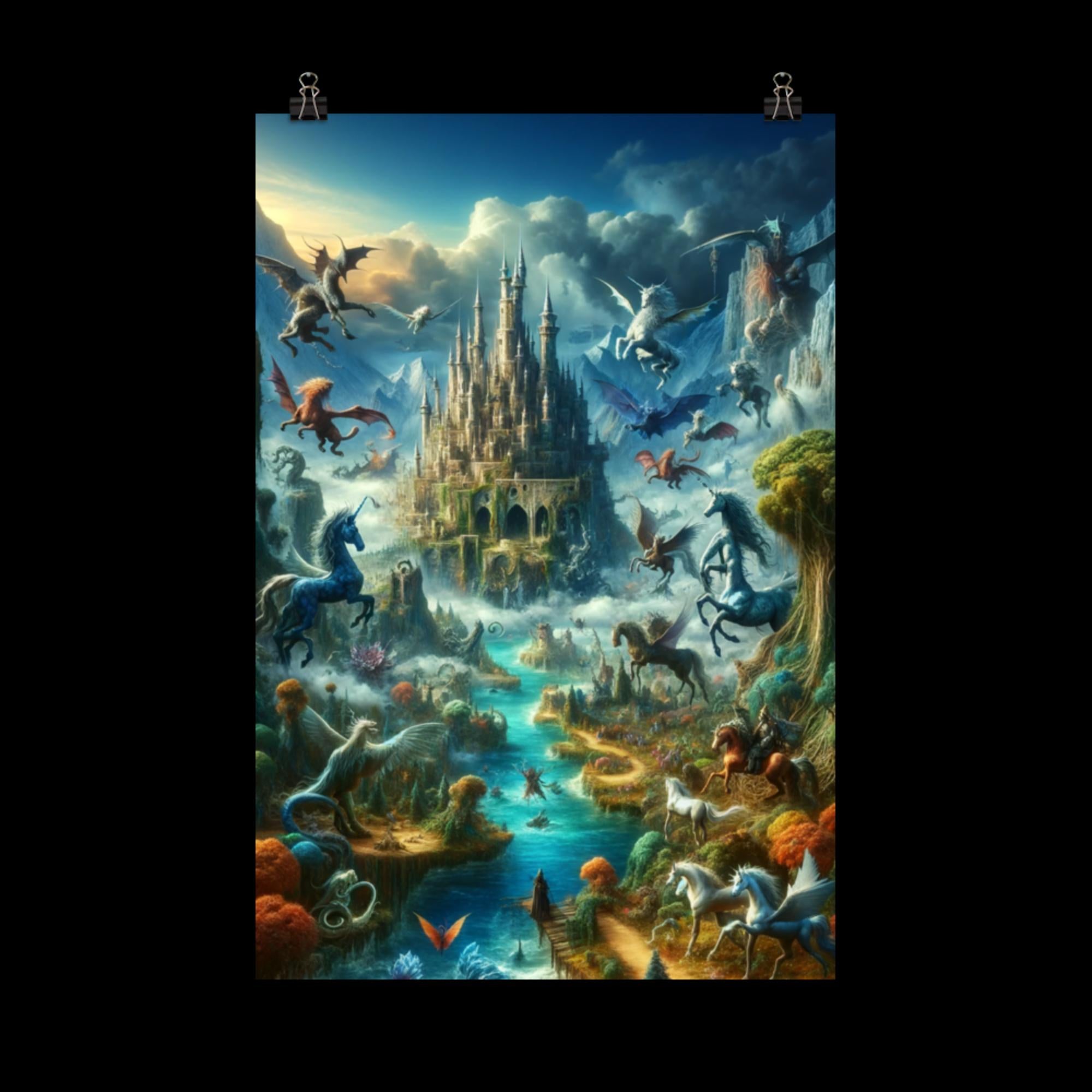 Mythical Creatures and Lands - Poster